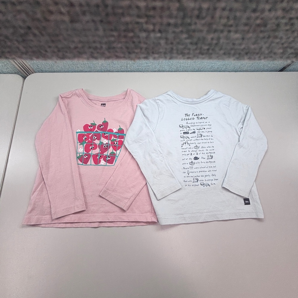 Set of Two Tea Collection 2T Pink and White LSS, EUC. - Picture 2 of 11